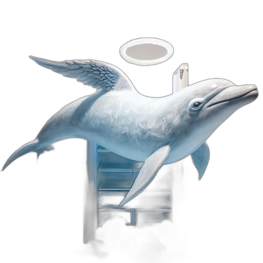 animal, hat, robot, creature, concept art, 3d render, vaporwave, photorealistic transparent PNG cut-out