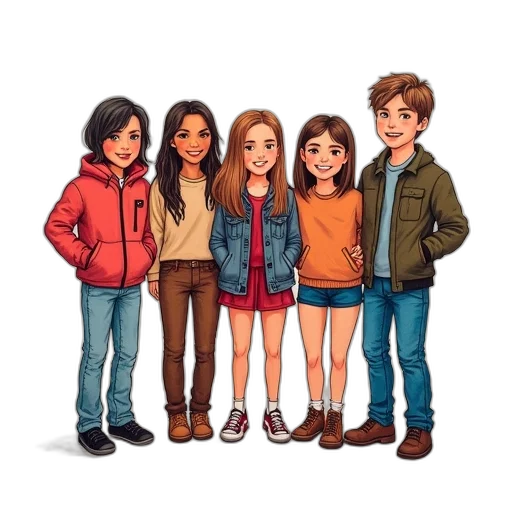 jacket, cartoon, concept art, 3d render transparent PNG cut-out