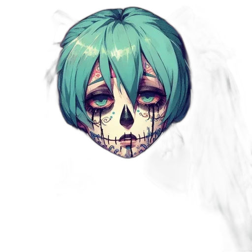 mask, face, creature, staff, watercolor, anime, pixel art, concept art transparent PNG cut-out