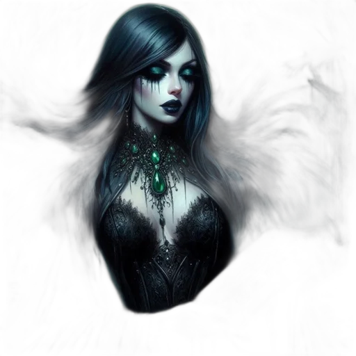 mask, dress, jewelry, face, fantasy art, concept art, comic book art, photorealistic transparent PNG cut-out
