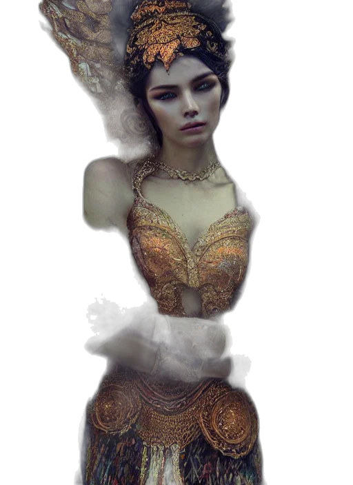 dress, jewelry, crown, creature transparent PNG cut-out