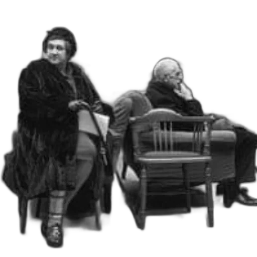 furniture, concept art, photorealistic, 3d render, pencil sketch, two, elderly, individuals transparent PNG cut-out