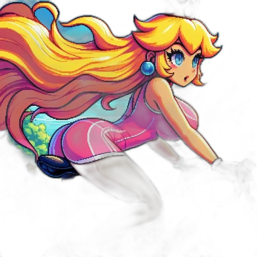 dress, hair, staff, concept art, pixel art, watercolor, fantasy art, underwater transparent PNG cut-out
