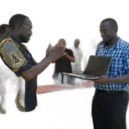 staff, two, men, stand transparent PNG cut-out
