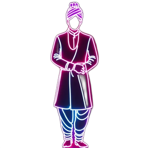 staff, jacket, crown, pixel art, vaporwave, concept art, cartoon, neon transparent PNG cut-out