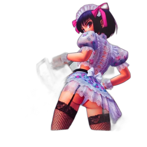 dress, weapon, concept art, 3d render, pixel art, vaporwave, animate, maid transparent PNG cut-out