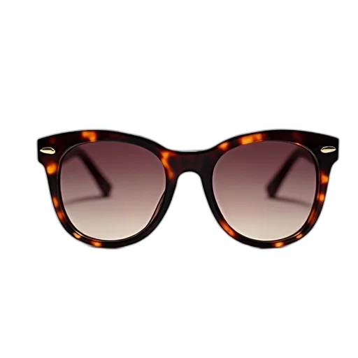 3d render, pair, sunglasses, tortoiseshell, pattern, frame, lenses, has transparent PNG cut-out