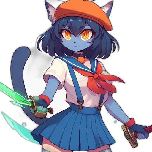 staff, weapon, sword, anime, pixel art, fantasy art, concept art, blue transparent PNG cut-out