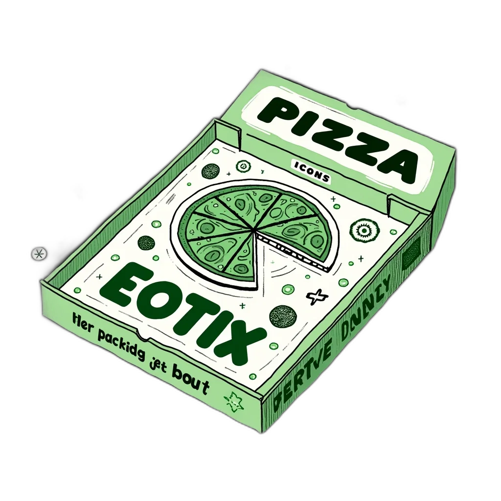 food, 3d render, concept art, pixel art, comic book art, green, stylized, illustration transparent PNG cut-out