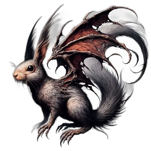 dragon, creature, animal, staff, fantasy art, concept art, photorealistic, 3d render transparent PNG cut-out
