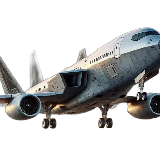 3d render, photorealistic, concept art, outer space, avant-garde, aircraft, takes, off transparent PNG cut-out