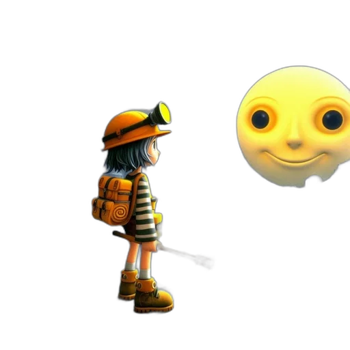 staff, robot, hat, mask, 3d render, concept art, pixel art, fantasy art transparent PNG cut-out