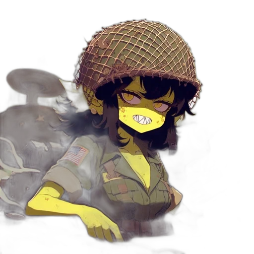 weapon, mask, hat, creature, concept art, watercolor, pixel art, anime transparent PNG cut-out