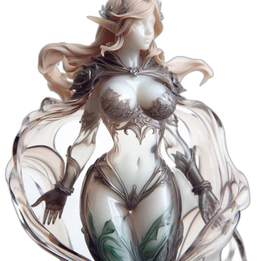 crown, dress, concept art, fantasy art, watercolor, 3d render, underwater, pastel transparent PNG cut-out
