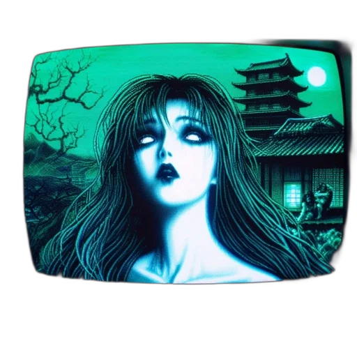 mask, vaporwave, fantasy art, anime, photorealistic, night, underwater, neon lights transparent PNG cut-out