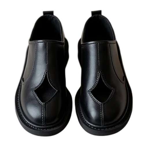 shoes, 3d render, black, peepies, cutout, design, upper, part transparent PNG cut-out