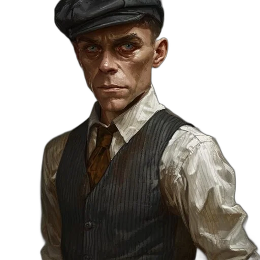 hat, face, staff, jacket, concept art, photorealistic, fantasy art, comic book art transparent PNG cut-out