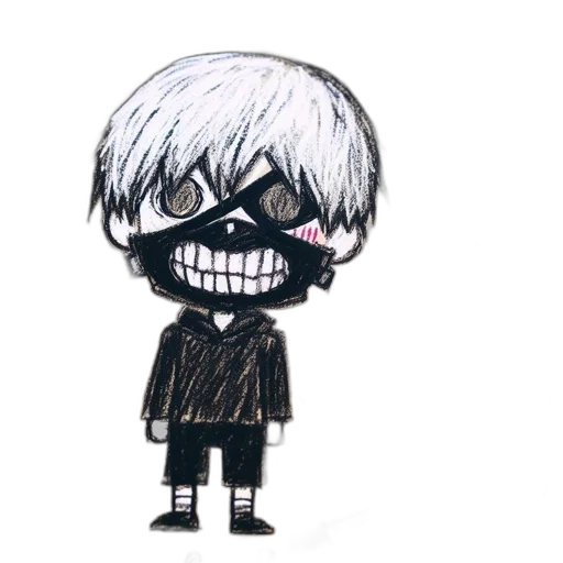 mask, creature, cartoon, concept art, comic book art, anime, monochrome, dark transparent PNG cut-out