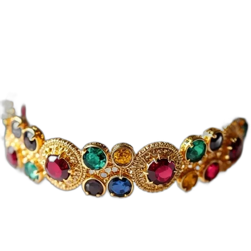 jewelry, crown, close-up, view, gold, bracelet, variety, colorful transparent PNG cut-out