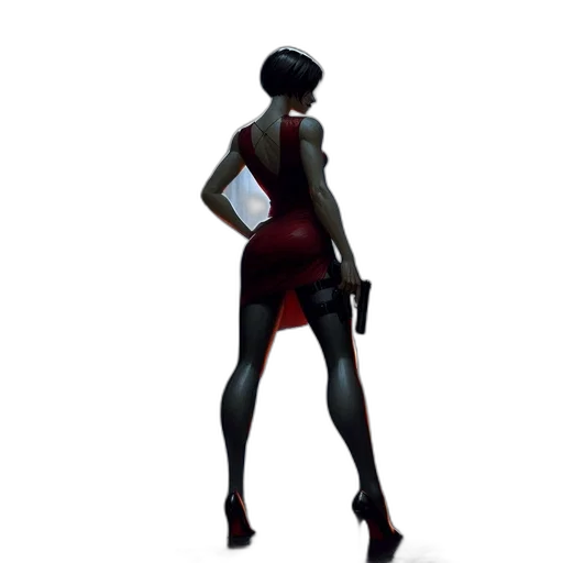 dress, staff, robot, jacket, concept art, 3d render, cyberpunk, pixel art transparent PNG cut-out