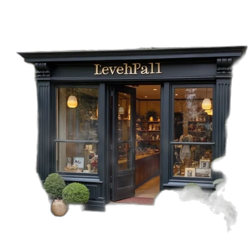 building, photorealistic, front, levehhall, village, store transparent PNG cut-out