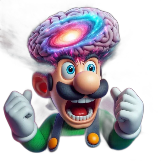 hat, crown, face, mask, concept art, 3d render, mario, popular transparent PNG cut-out