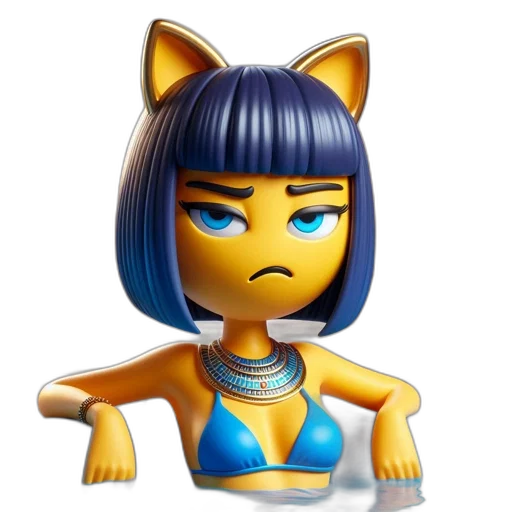 jewelry, mask, 3d render, concept art, vaporwave, fantasy art, animated, character transparent PNG cut-out