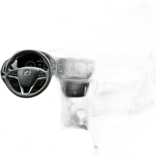 car, robot, face, mask, photorealistic, concept art, interior, focus transparent PNG cut-out