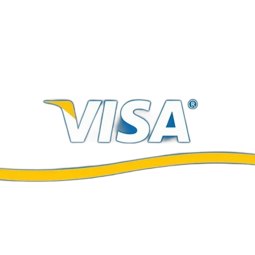 first, image, shows, visa, logo, blue, background, yellow transparent PNG cut-out
