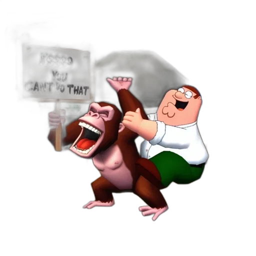 staff, concept art, 3d render, cartoon, pixel art, gaming, scene, gorilla transparent PNG cut-out