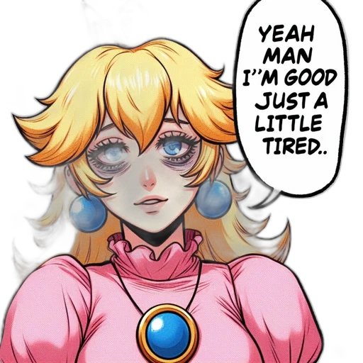 anime, concept art, comic book art, watercolor, weary, female, character, blonde transparent PNG cut-out