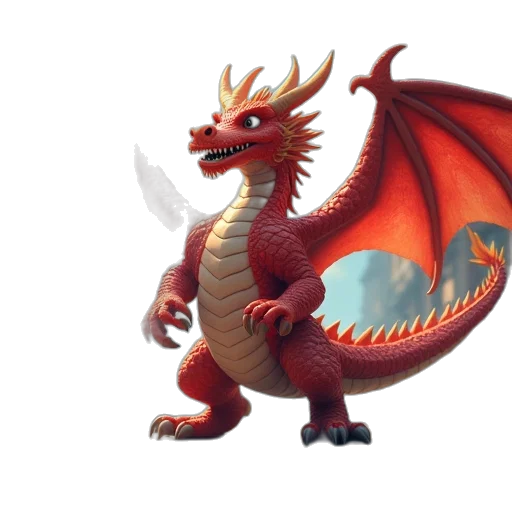 dragon, creature, concept art, 3d render transparent PNG cut-out
