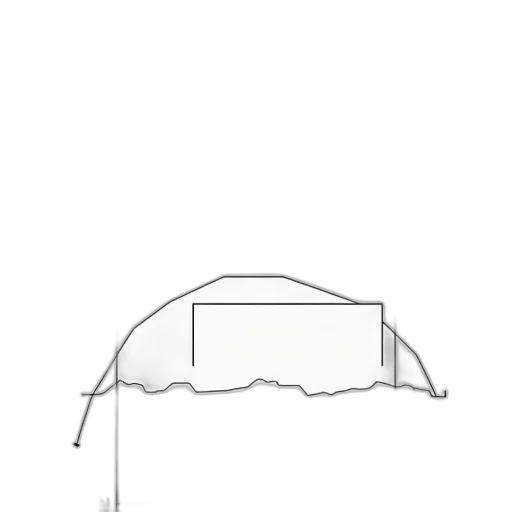 umbrella, furniture, hat, car, concept art, 3d render, pencil sketch, fog transparent PNG cut-out