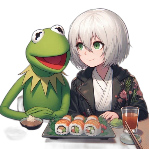 food, animal, creature, jacket, anime, pixel art, concept art, cartoon transparent PNG cut-out