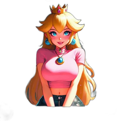 crown, dress, staff, jewelry, pixel art, concept art, 3d render, fantasy art transparent PNG cut-out