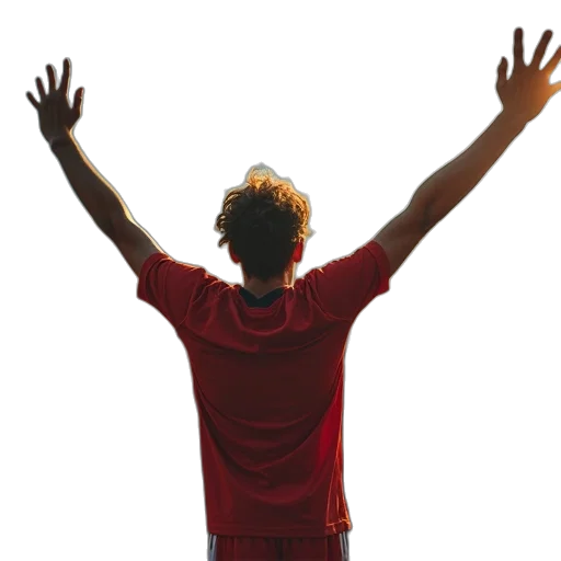 staff, fan, celebrates, after transparent PNG cut-out