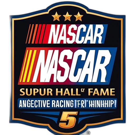 logo, nascar, hall, fame, one, five, racing, championships transparent PNG cut-out