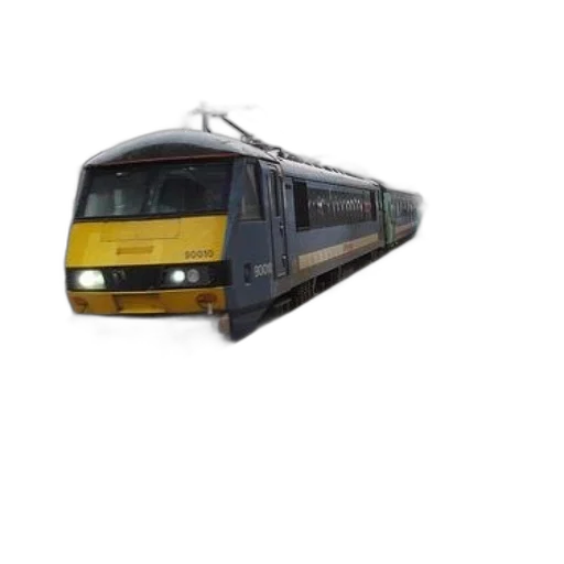 car, weapon, 3d render, photorealistic, concept art, train, pulling, into transparent PNG cut-out