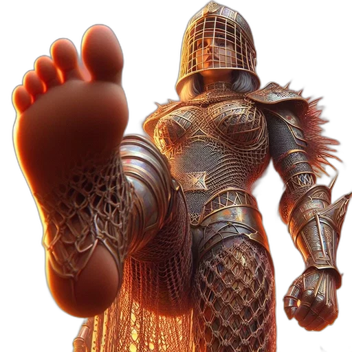 sword, shoes, weapon, robot, 3d render, concept art, fantasy art, photorealistic transparent PNG cut-out