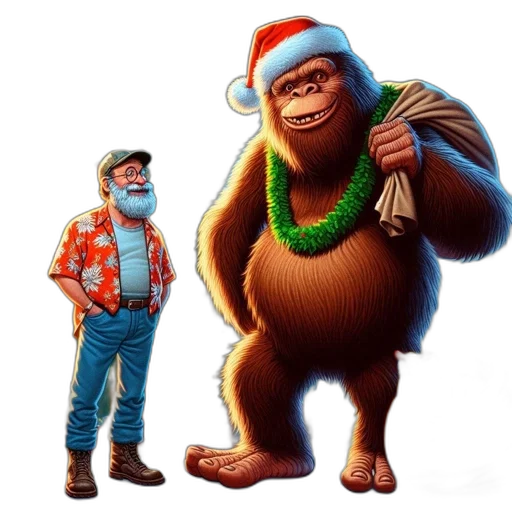 animal, concept art, 3d render, photorealistic, cartoon, festive, scene, shows transparent PNG cut-out