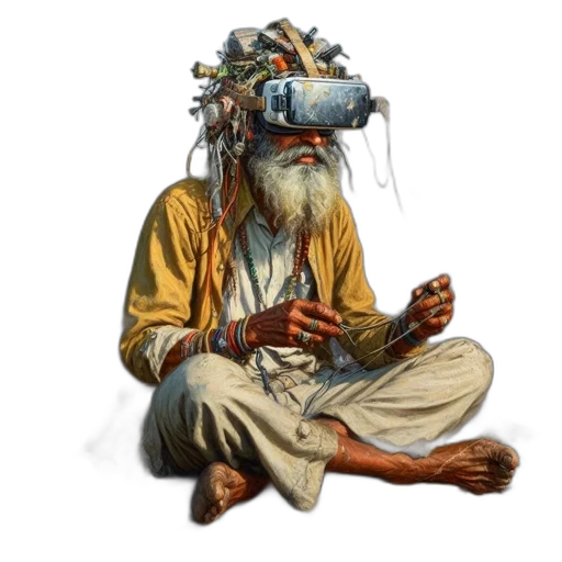mask, staff, face, creature, concept art, fantasy art, photorealistic, 3d render transparent PNG cut-out