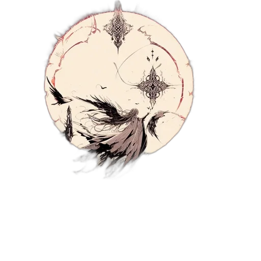 hair, crown, mask, flower, concept art, anime, pixel art, watercolor transparent PNG cut-out