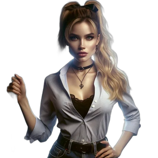 jewelry, jacket, staff, dress, fantasy art, concept art, photorealistic, comic book art transparent PNG cut-out