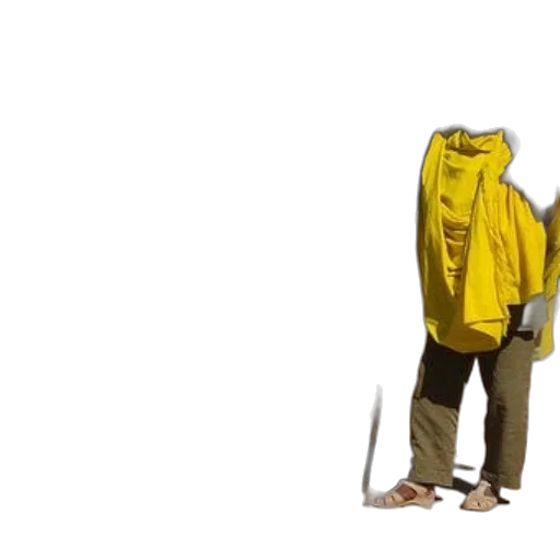 jacket, umbrella, staff, creature transparent PNG cut-out