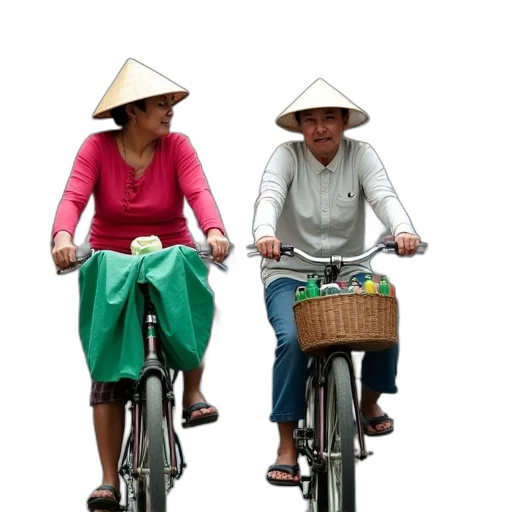 photorealistic, 3d render, bustling, street, scene, multiple, people, riding transparent PNG cut-out