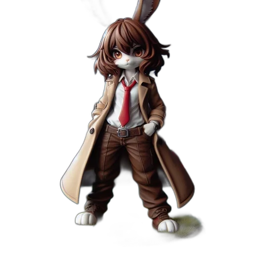 jacket, staff, concept art, 3d render, cartoon, fantasy art, anime, character transparent PNG cut-out