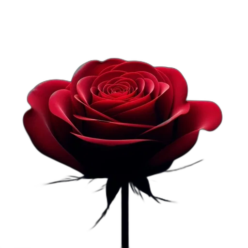 flower, crown, jewelry, staff, photorealistic, 3d render, red, dark transparent PNG cut-out