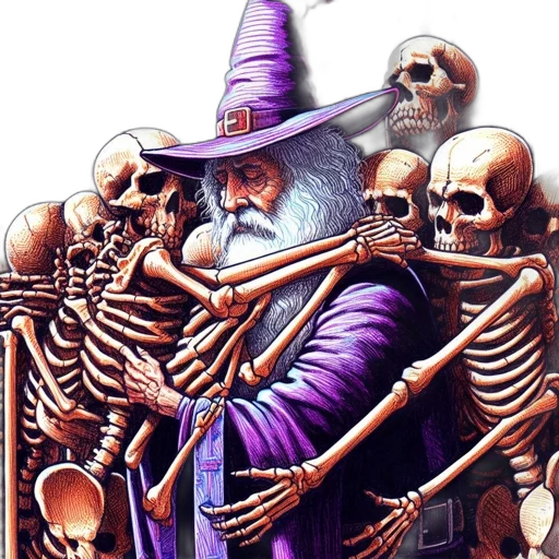 staff, weapon, concept art, fantasy art, pixel art, ancient-looking, wizard, beard transparent PNG cut-out