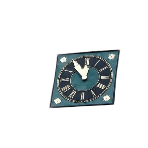 jewelry, crown, 3d render, large, clock, roman, numerals, brick transparent PNG cut-out