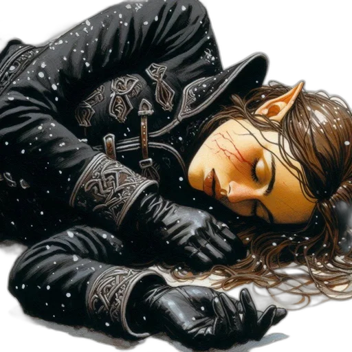 jacket, photorealistic, fantasy art, concept art, comic book art, snow, rain, woman transparent PNG cut-out